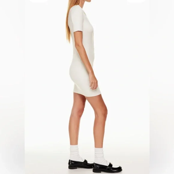 Aritzia Cece Cream Button-Up Collared Dress 2XS - Picture 7 of 7